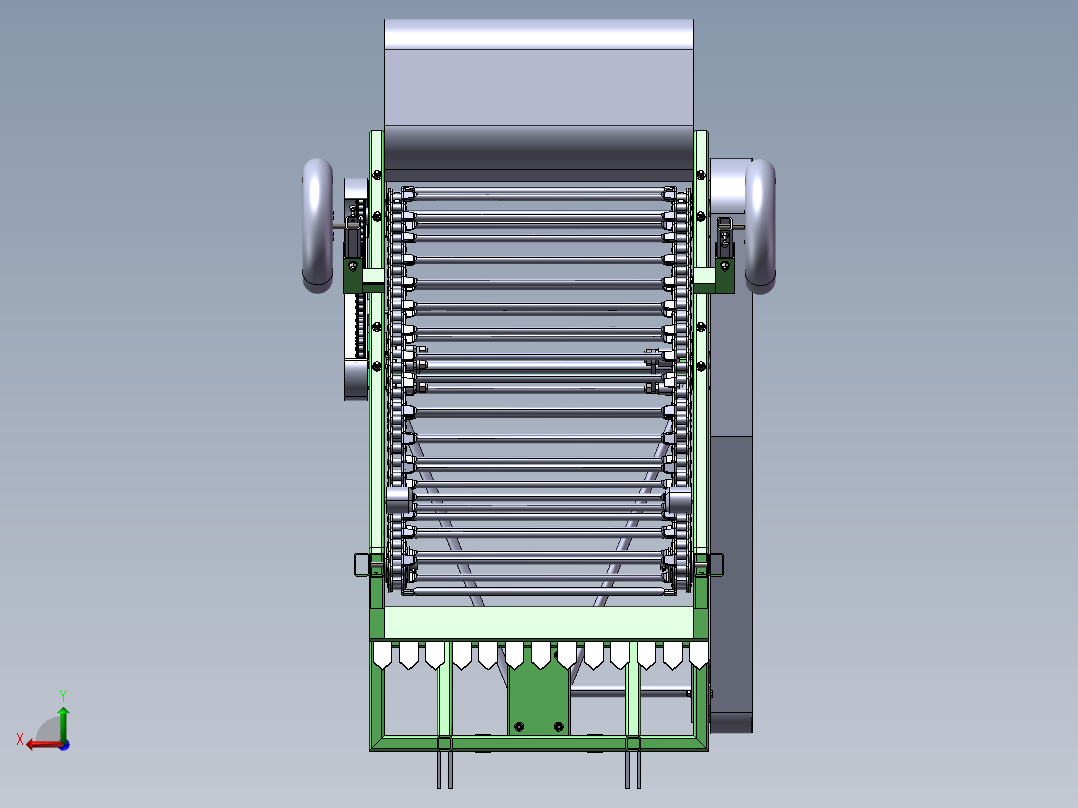 马铃薯收获机设计后视图