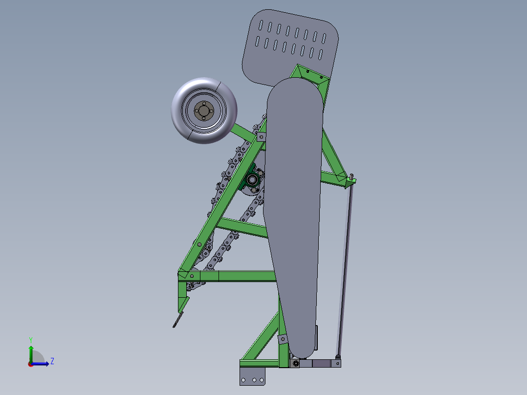 马铃薯收获机设计左视图
