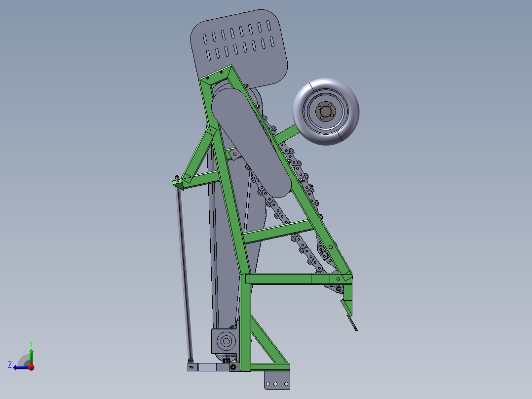 马铃薯收获机设计右视图