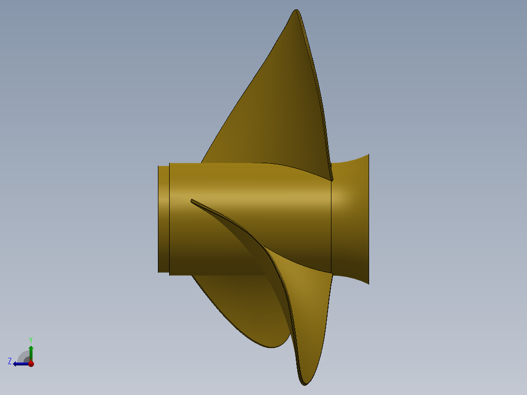 船螺旋桨右视图