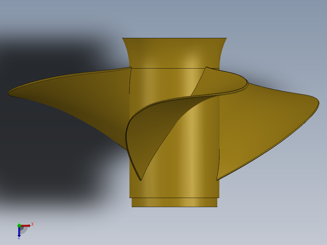船螺旋桨俯视图