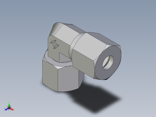 卡套式工业通用硬管接头EO_Swivel_nut_elbow_EW08S71