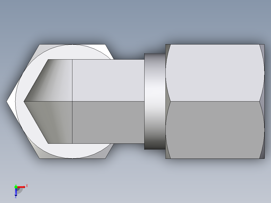 卡套式工业通用硬管接头EO_Swivel_nut_elbow_EW08S71俯视图
