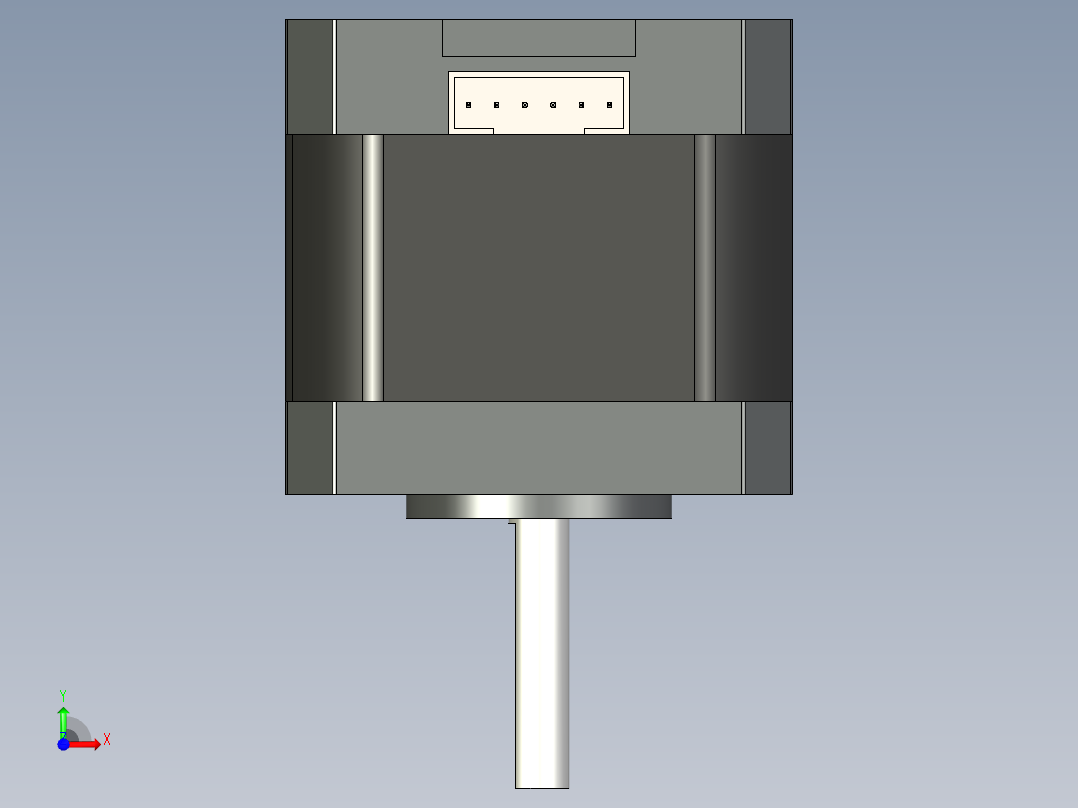 Nema17 42-40步进电机前视图