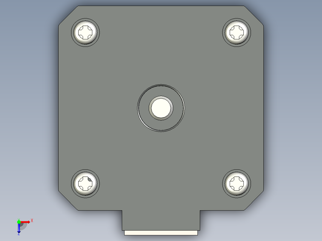 Nema17 42-40步进电机俯视图