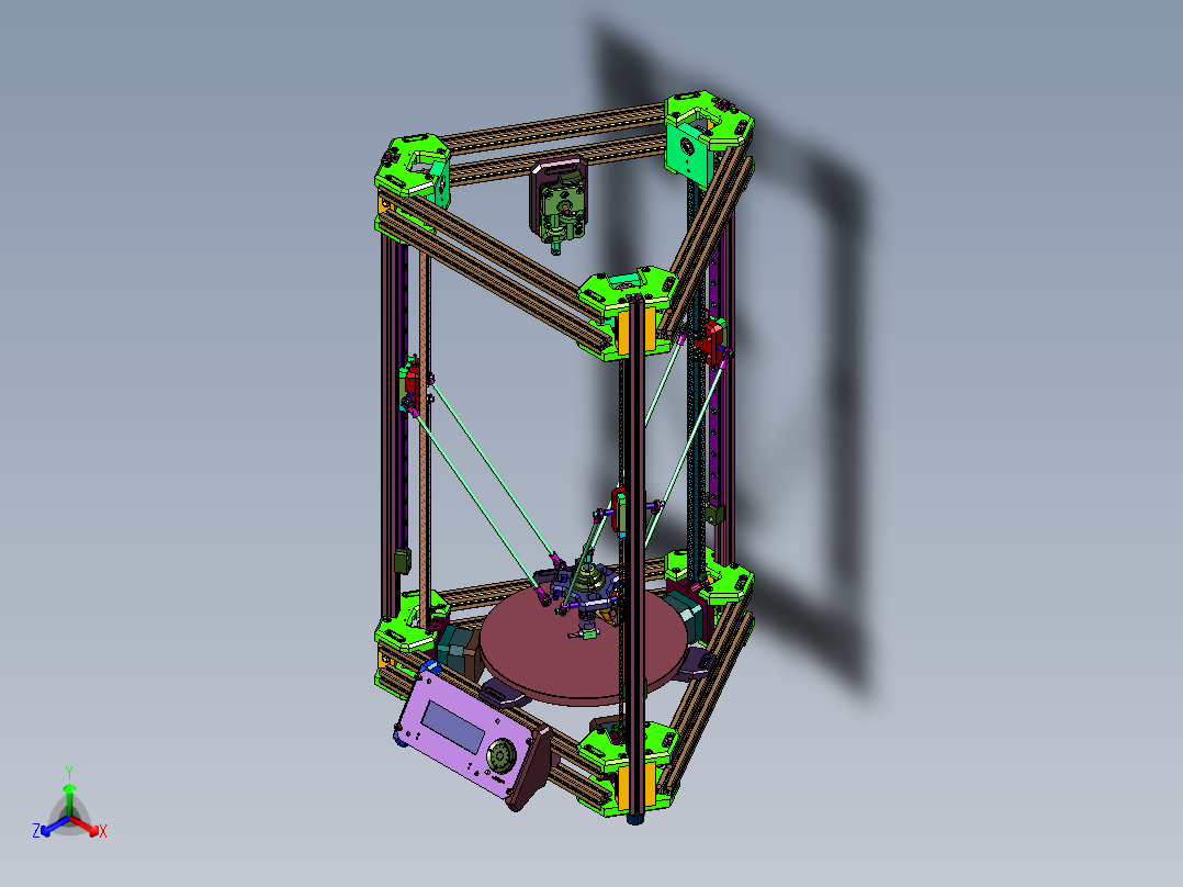 三角洲kossel并联臂调平三维打印机