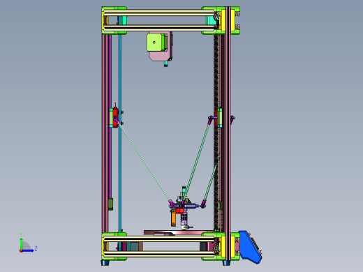 三角洲kossel并联臂调平三维打印机左视缩略图