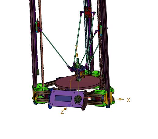 三角洲kossel并联臂调平三维打印机