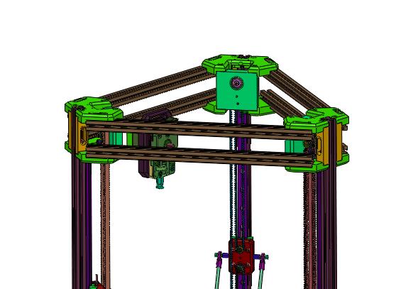 三角洲kossel并联臂调平三维打印机