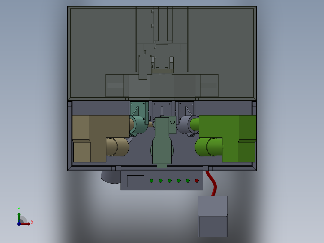 五轴动力头钻孔机sw18前视图