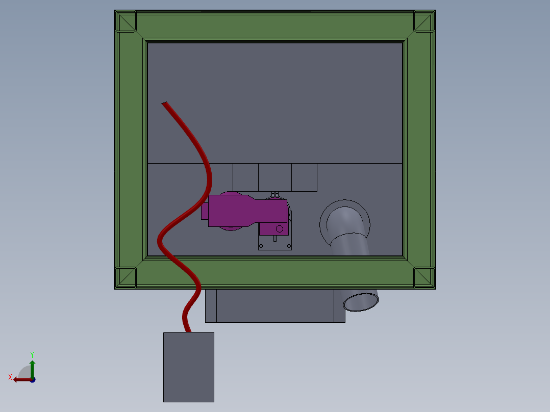 五轴动力头钻孔机sw18后视图
