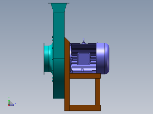 蜗壳高压风机左视缩略图