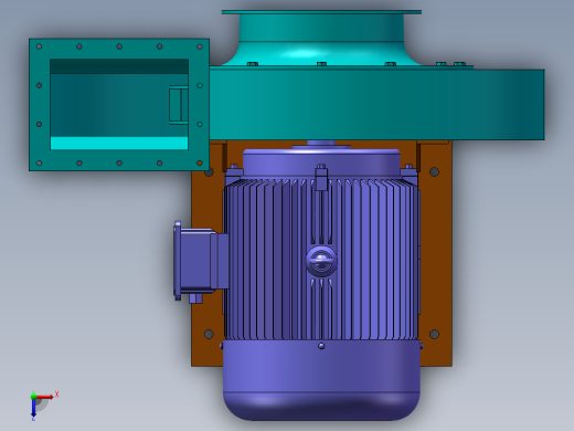 蜗壳高压风机俯视缩略图