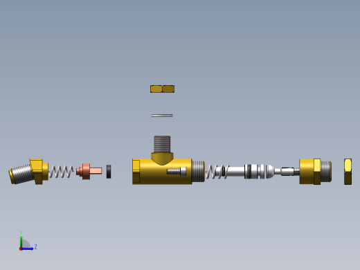 按压式阀门左视缩略图