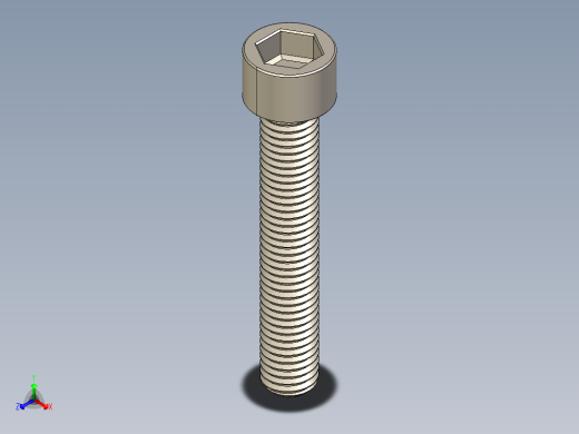 Screw_DIN_912_M10x60F_A2.STEP公制内六角螺钉