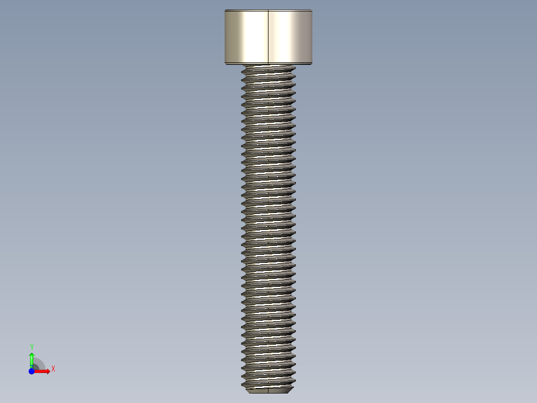 Screw_DIN_912_M10x60F_A2.STEP公制内六角螺钉前视图