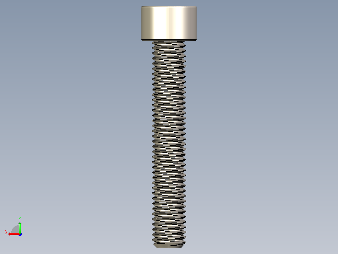 Screw_DIN_912_M10x60F_A2.STEP公制内六角螺钉后视图