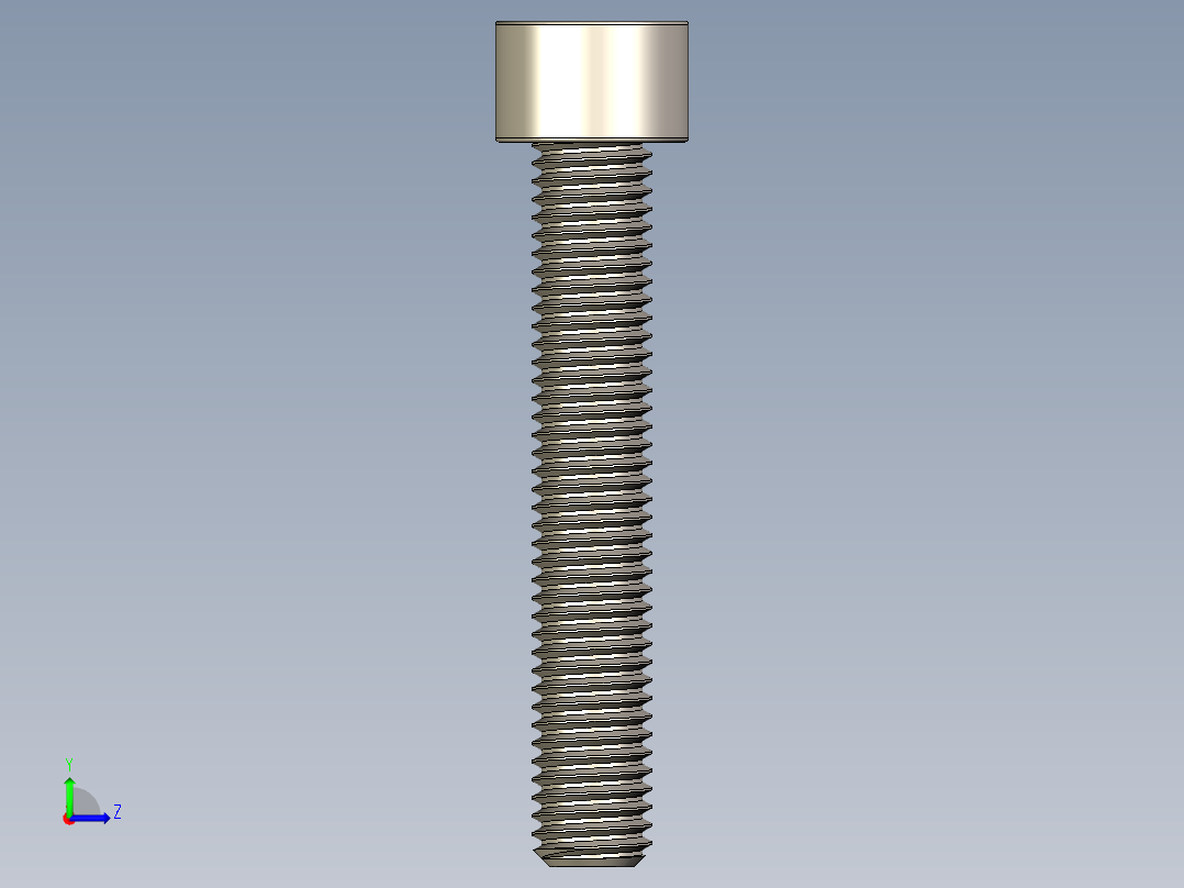 Screw_DIN_912_M10x60F_A2.STEP公制内六角螺钉左视图