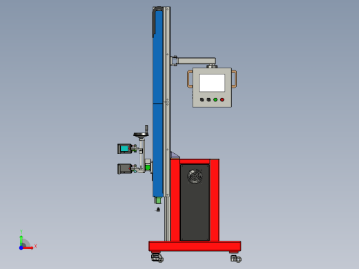 电子跌落试验机三维设计前视缩略图