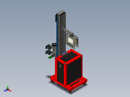 电子跌落试验机三维设计正等轴测缩略图