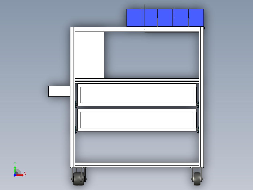 移动工具台前视图