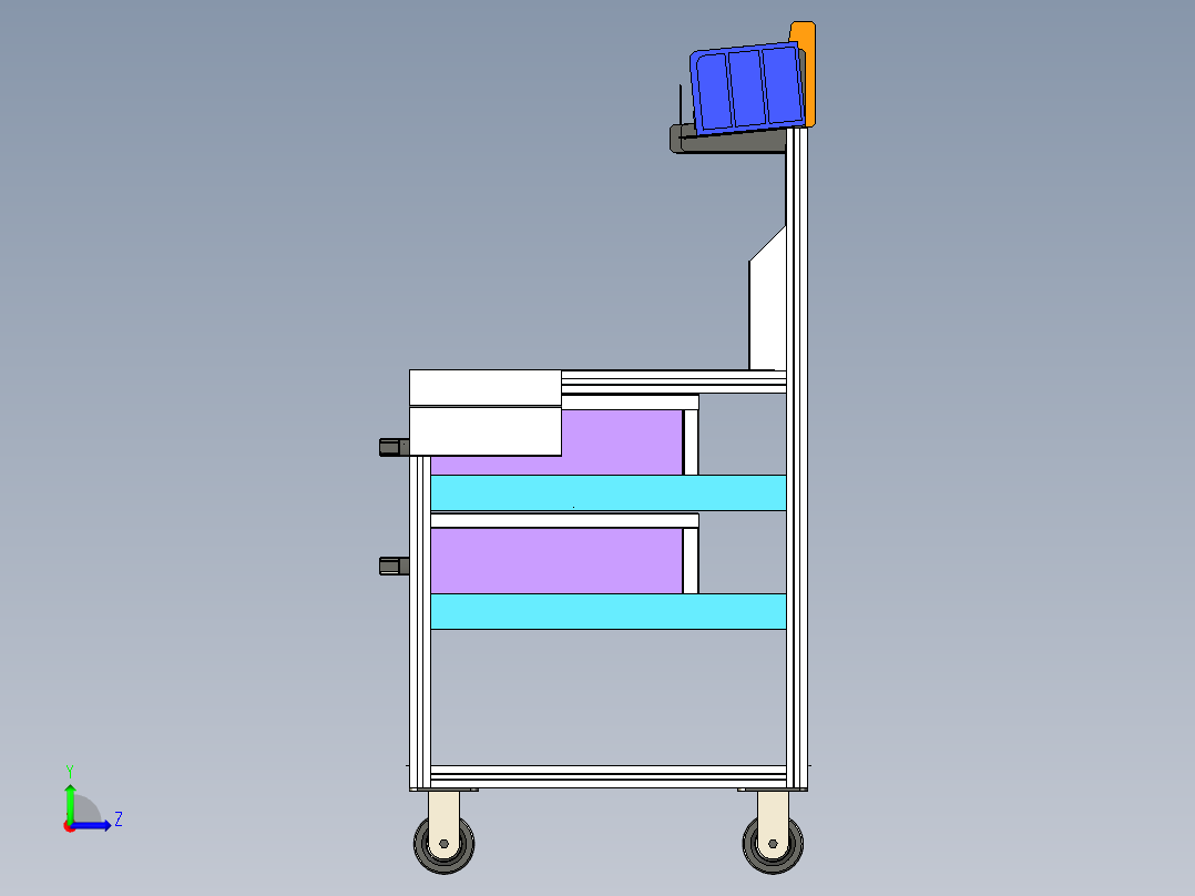 移动工具台左视图