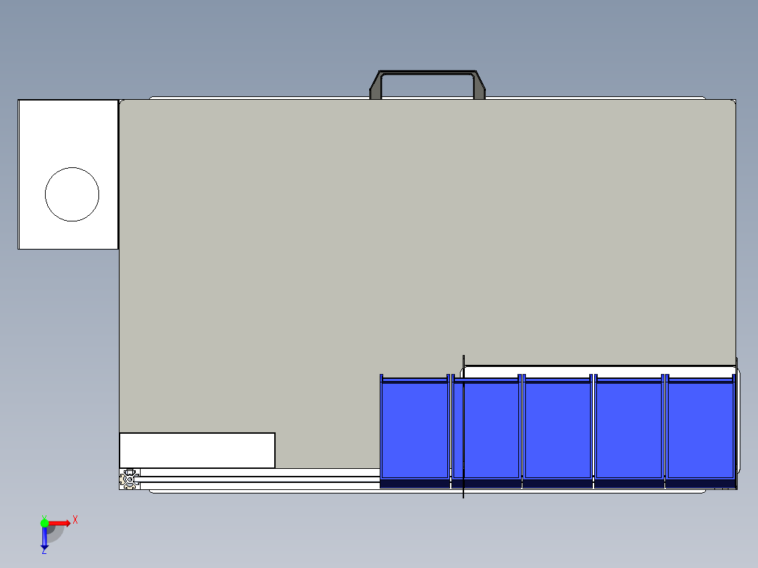 移动工具台俯视图