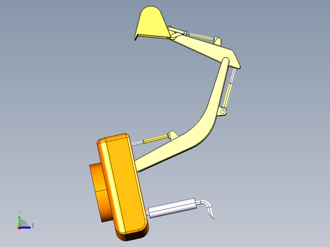A2004715-工作中的液压挖掘机左视图