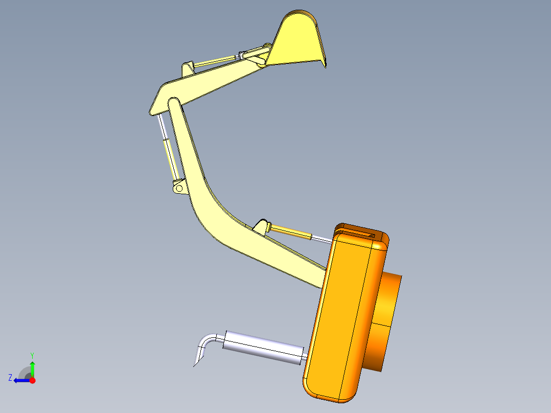 A2004715-工作中的液压挖掘机右视图