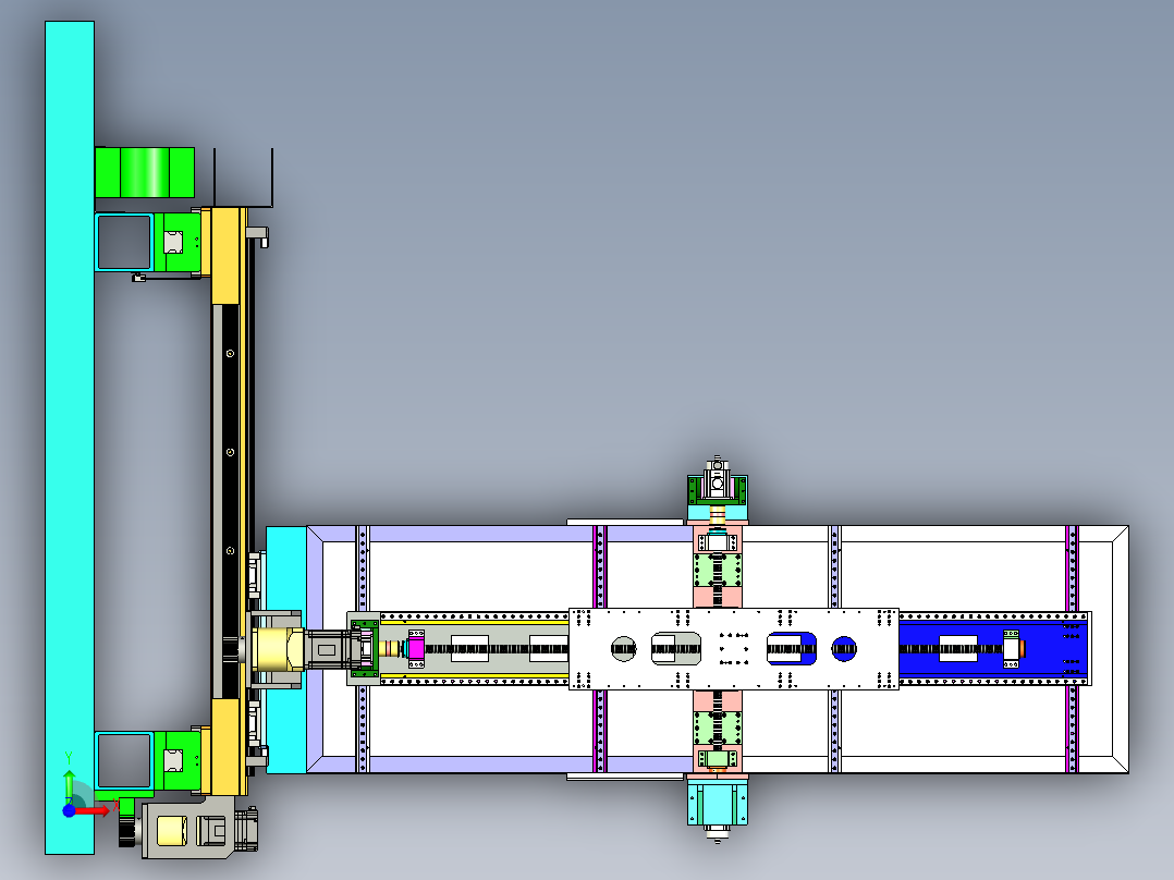多轴移动式作业平台机构前视图