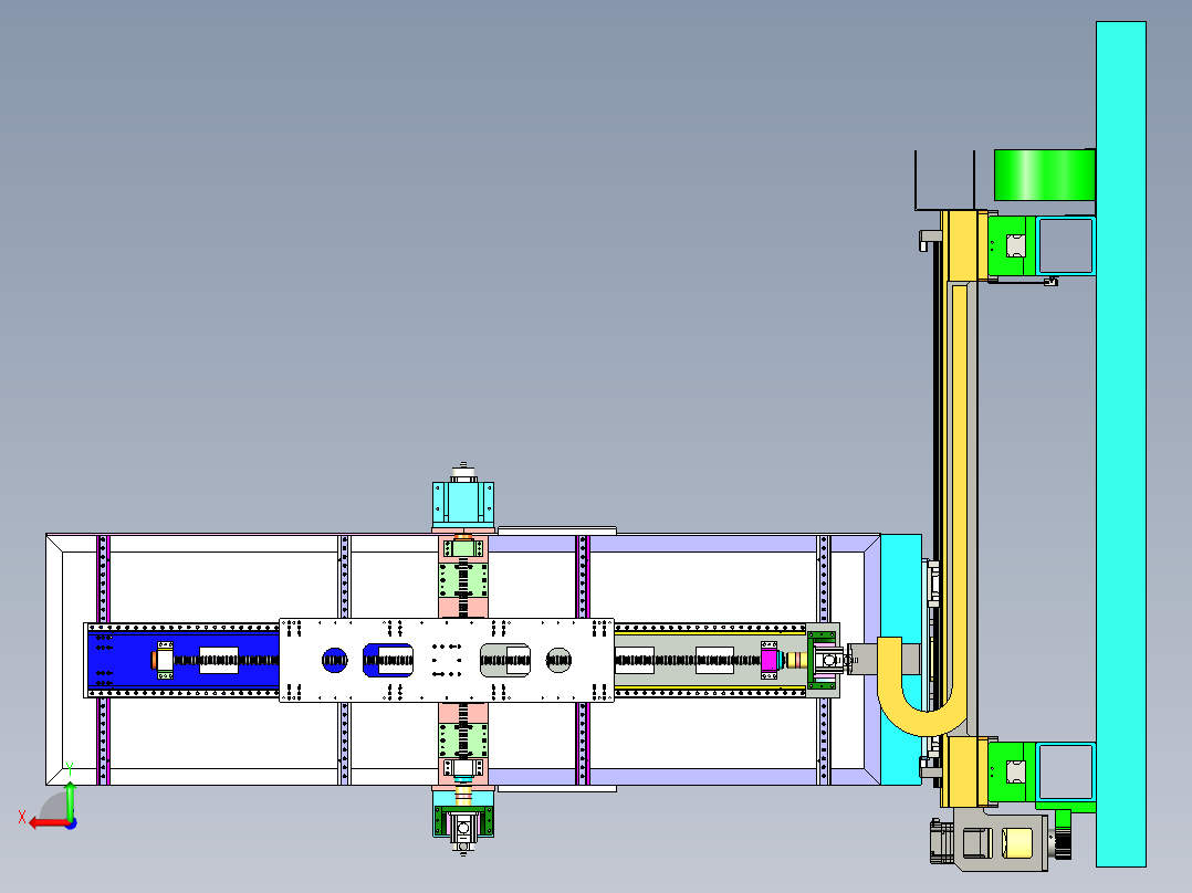 多轴移动式作业平台机构左视图
