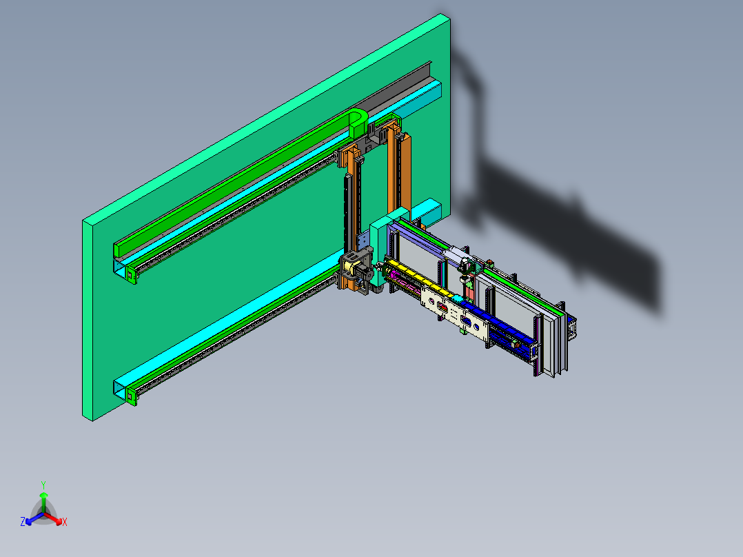 多轴移动式作业平台机构正等轴测图