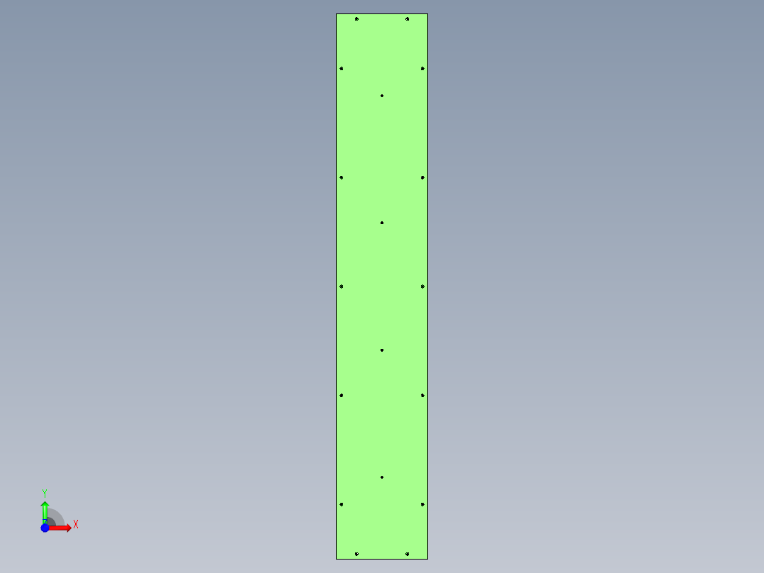 方形柜台吊灯前视图