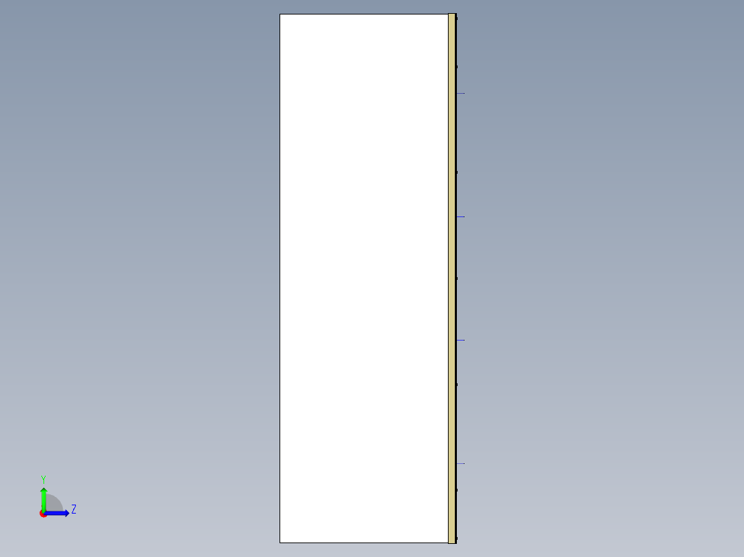 方形柜台吊灯左视图