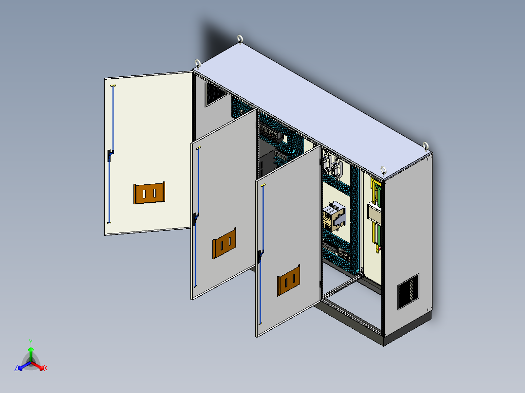 三柜组装变频器软启动旁路双电源控制柜