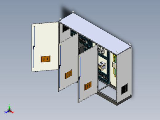 三柜组装变频器软启动旁路双电源控制柜