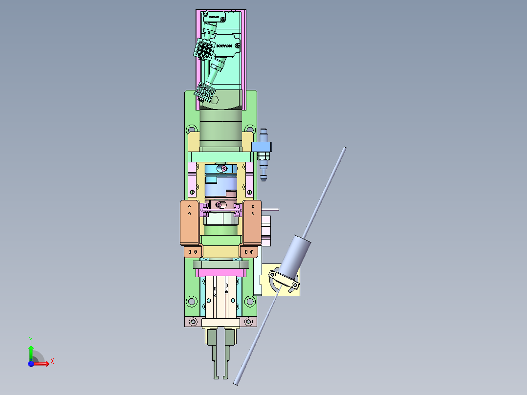 自制旋转夹爪前视图