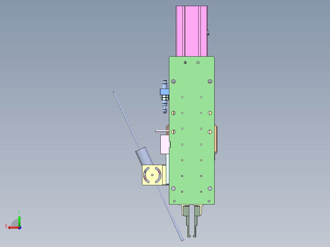 自制旋转夹爪后视图