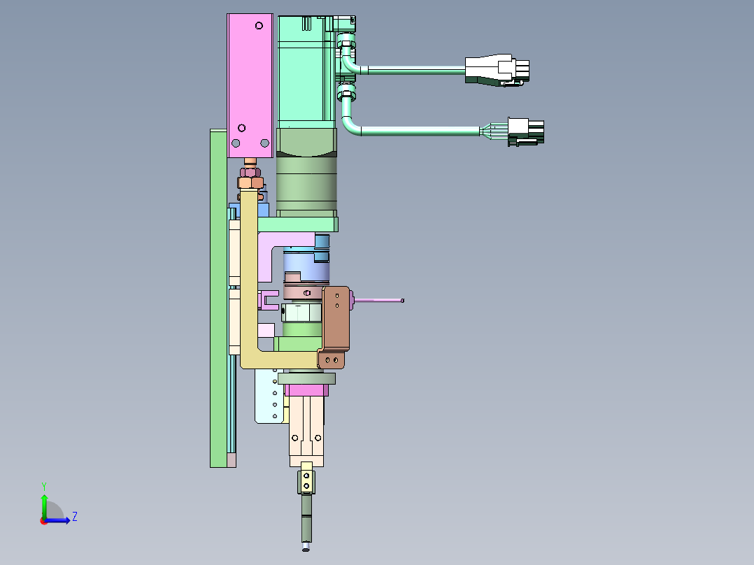 自制旋转夹爪左视图