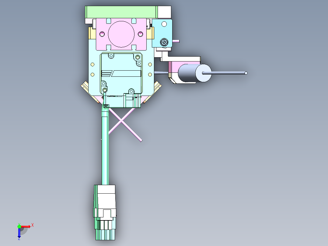 自制旋转夹爪俯视图
