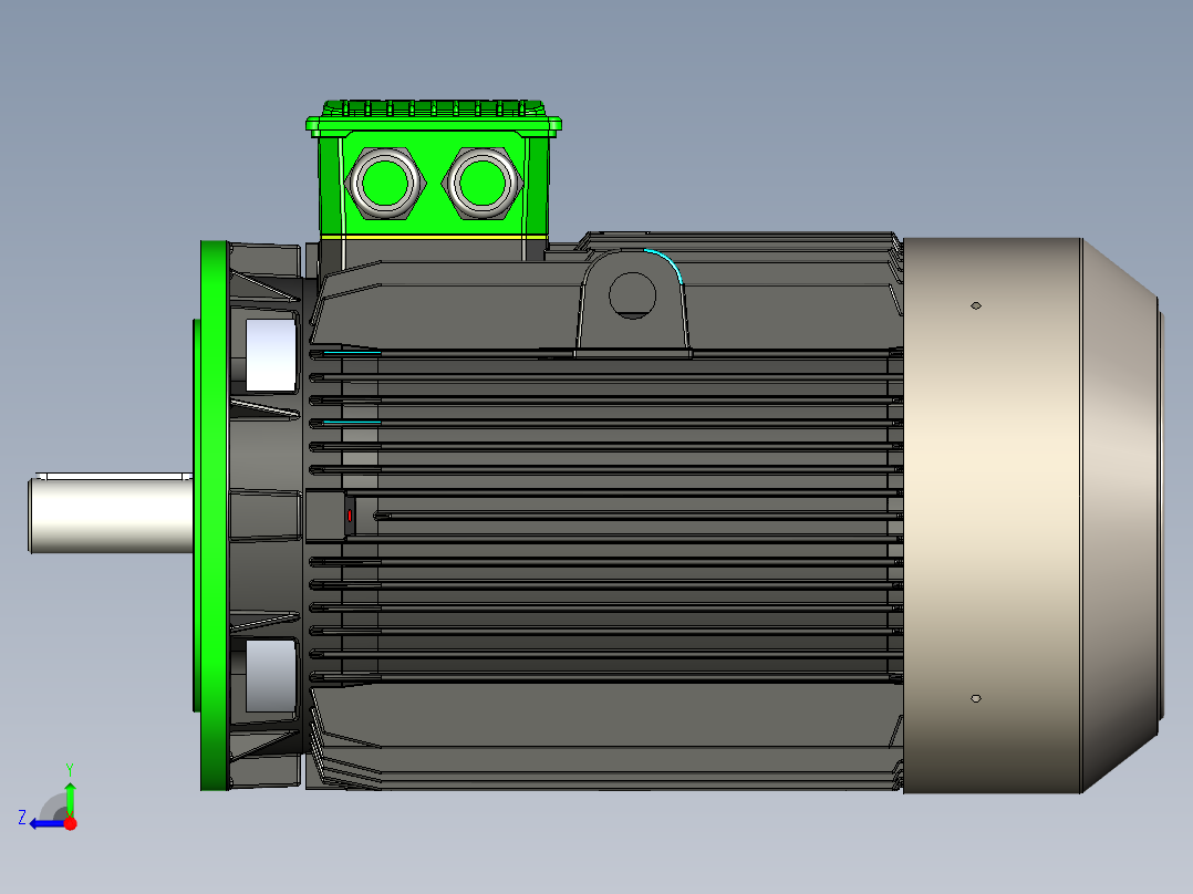 GAMAK 3G GM 180-L B5 电机 - 30kW右视图