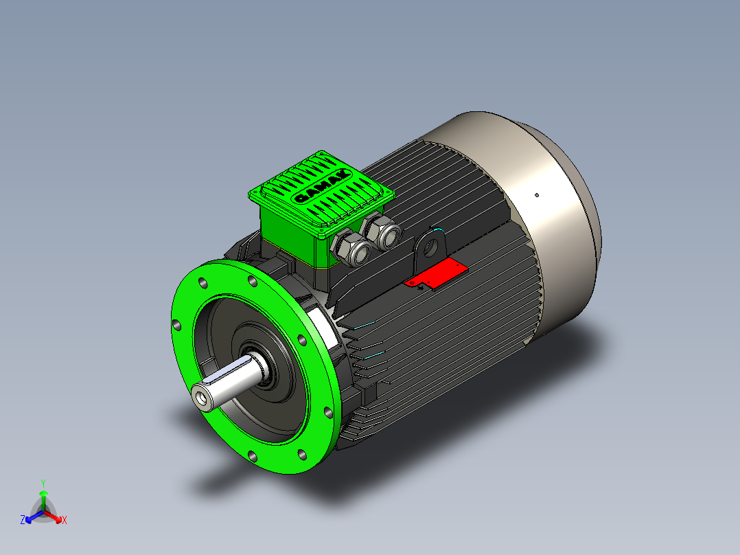 GAMAK 3G GM 180-L B5 电机 - 30kW正等轴测图