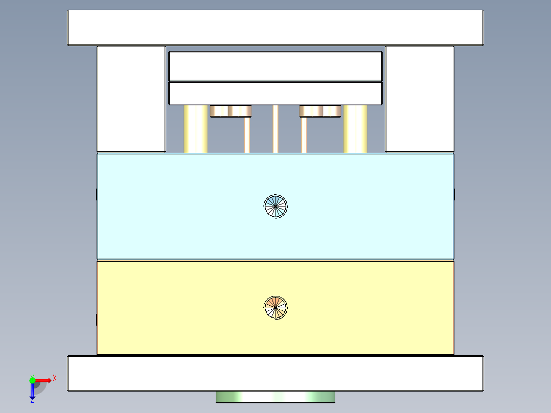 基座注塑模具设计俯视图