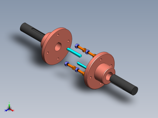 如何在 Solidworks 中制作法兰连接所有零件和装配体的完整视频正等轴测缩略图