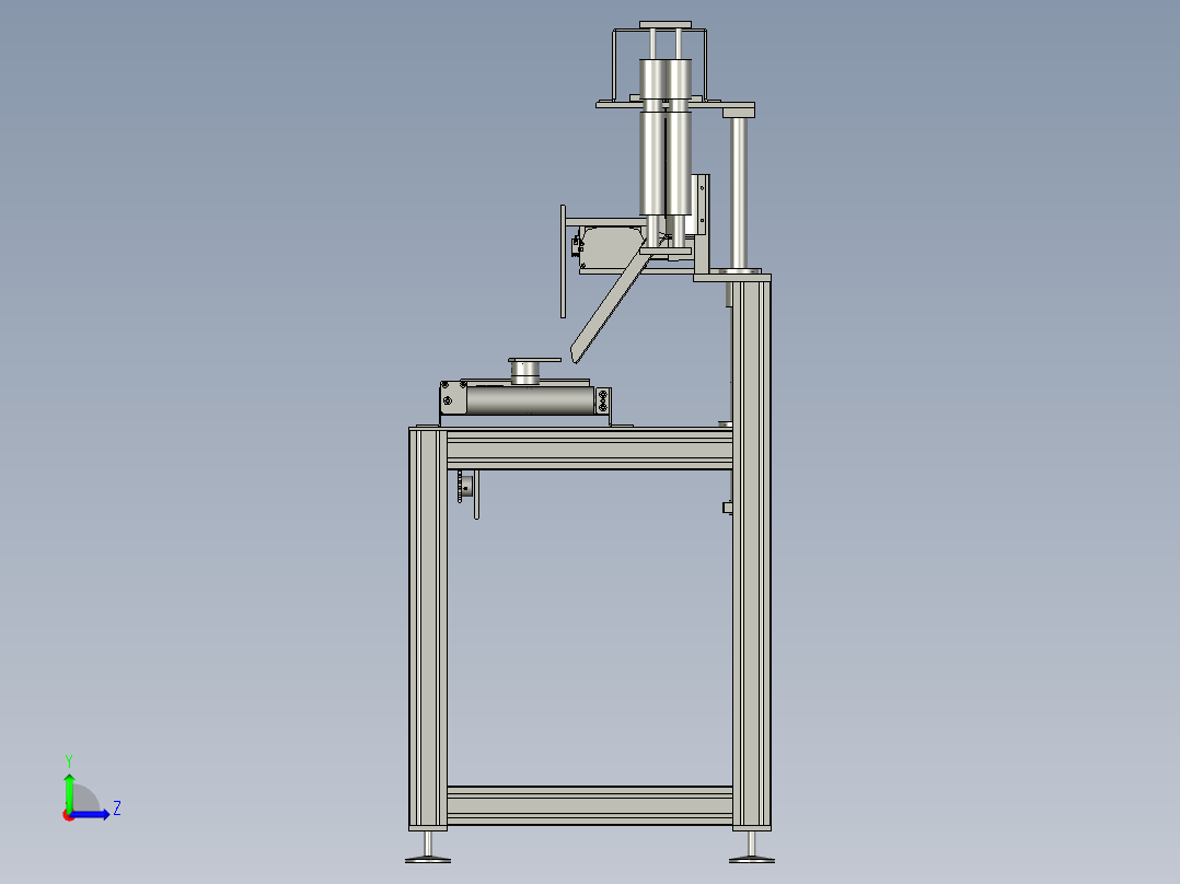 生产机用口罩片夹送装置左视图
