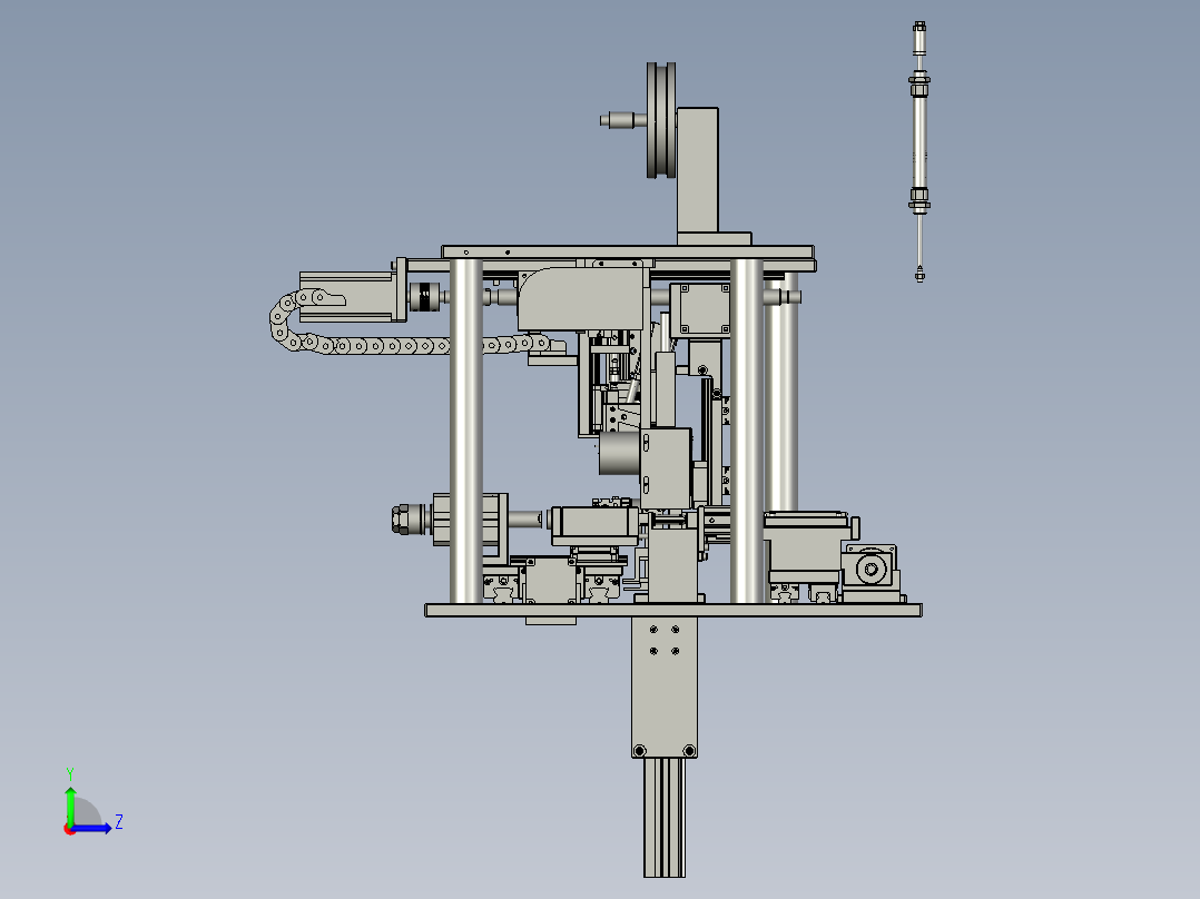 大铝件正面贴片组左视图