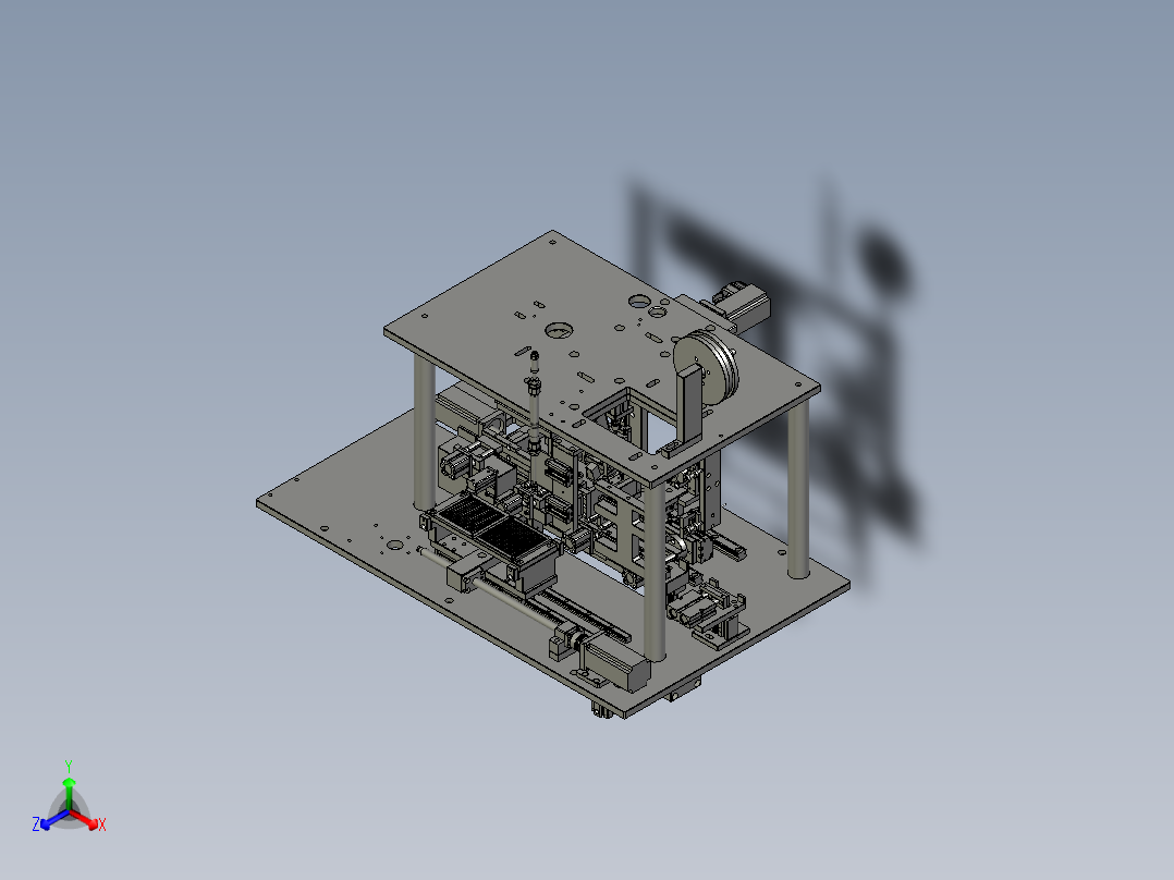大铝件正面贴片组正等轴测图