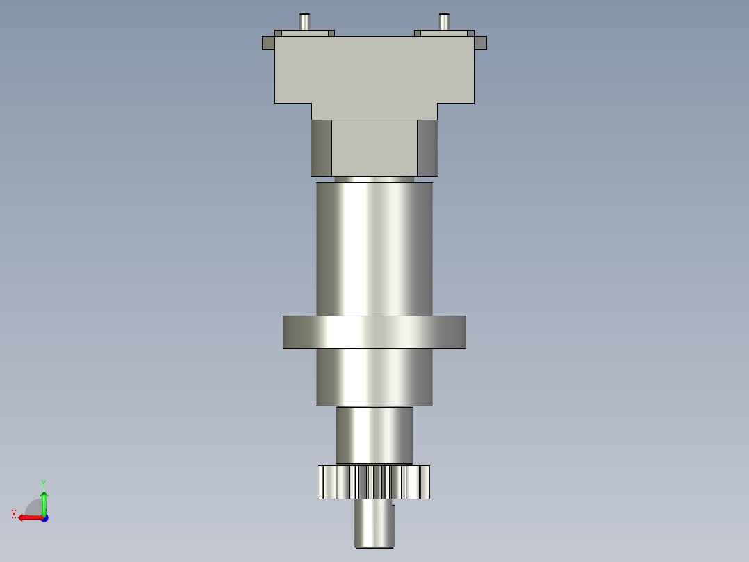 转子定位机构后视图