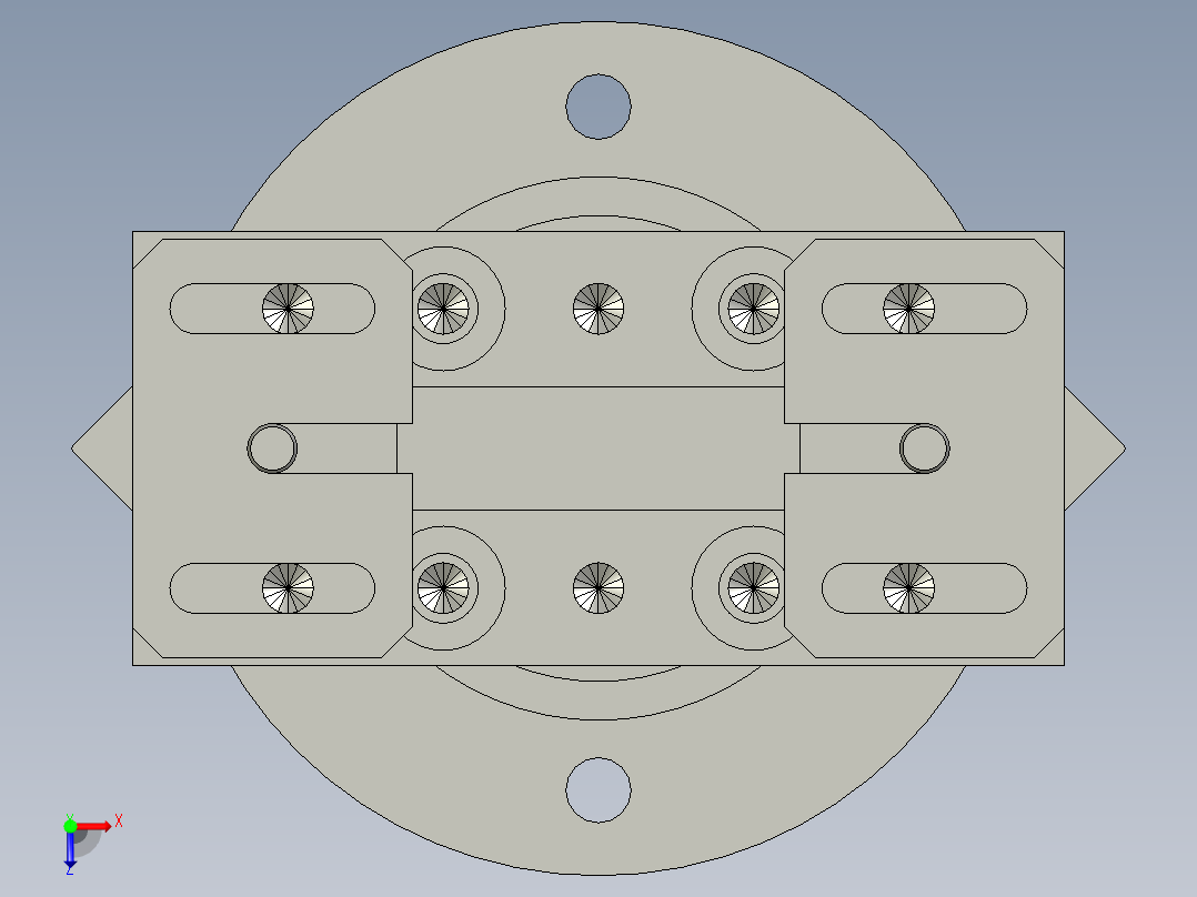 转子定位机构俯视图