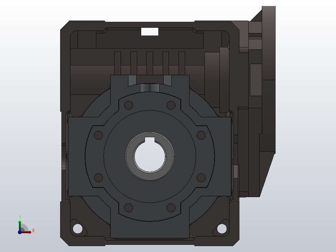减速机(减速机)品牌 Bonfiglioli 型号 W63 U10 P80 B14 V6前视图